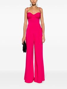 Maria Lucia Hohan Mira pleated stretch-jersey jumpsuit - Paars