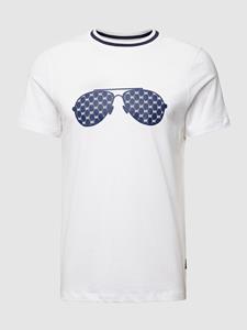 Michael Kors T-shirt met motief- en labelprint, model 'AVIATOR'