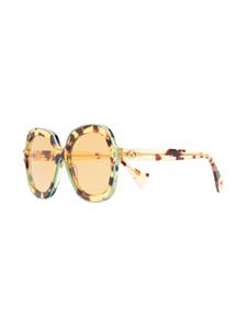 Gucci Eyewear Zonnebril met schildpadschild design - Bruin