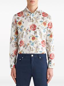 ETRO floral-print cotton shirt - Wit