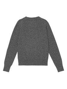 GANNI intarsia-knit logo jumper - Grijs