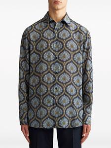 ETRO paisley-print silk shirt - Blauw