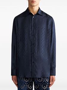 ETRO jacquard silk shirt - Blauw