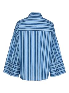 Faithfull the Brand multi-way striped organic-cotton shirt - Blauw