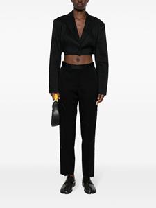 Undercover embroidered straight-leg trousers - Zwart