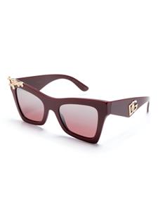 Dolce & Gabbana Eyewear logo-plaque square-frame sunglasses - Rood