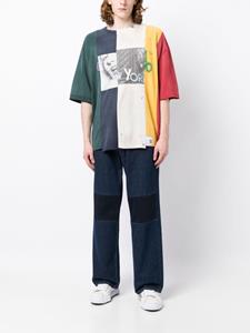 Maison Mihara Yasuhiro T-shirt met colourblocking - Blauw