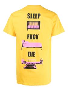 Pleasures Bed cotton T-shirt - Geel