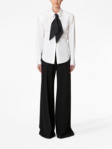 Carolina Herrera tie-detail gathered shirt - Wit