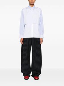 PS Paul Smith stripe-panels cotton shirt - Wit