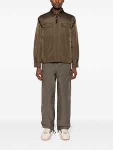 ASPESI zip-up spread-collar shirt jacket - Groen