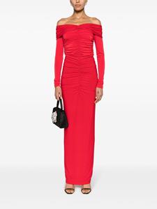 Ana Radu ruched floor-lenght dress - Rood