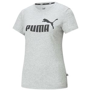 PUMA Essentials Logo T-shirt voor Dames, Grijs