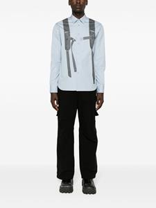 Off-White backpack-print cotton shirt - Blauw