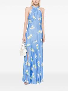 LoveShackFancy Brinda floral-print maxi dress - Blauw