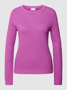 Vila Gebreide pullover met ronde hals, model 'Viril'