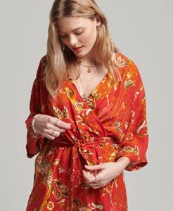 Superdry Female Kimono-playsuit Rood
