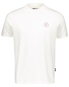 Floris Duetz  Basic Stretch T-shirt met Logo Wit - M - Heren