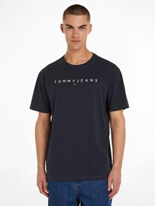 Tommy Jeans T-Shirt "TJM REG LINEAR LOGO TEE EXT", mit Markenlabel