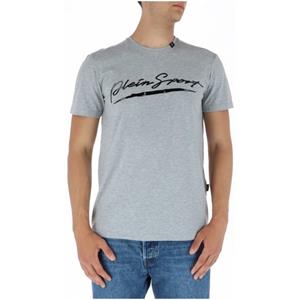 Plein Sport Brand Signature Logo Grey T-Shirt