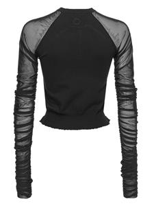 PINKO Semi-doorzichtige blouse - Zwart