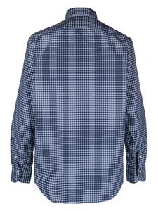 Finamore 1925 Napoli plaid-check cotton shirt - Blauw