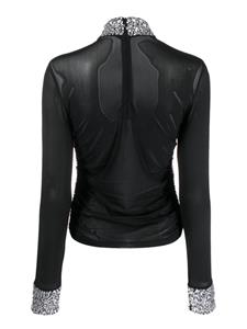 Gestuz GlitzaGZ crystal-embellished blouse - Zwart