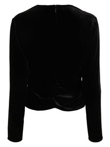 Veronica Beard Pelona velvet blouse - Zwart
