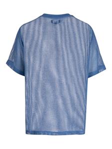 Stüssy perforated cotton T-shirt - Blauw