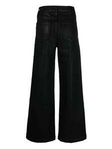 PAIGE high-waisted wide-leg trousers - Zwart