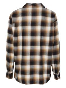 Neighborhood check-pattern cotton-blend shirt - Bruin