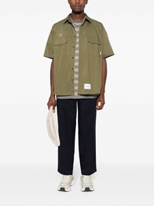 WTAPS Ladder Coolmax logo-appliqué shirt - Groen