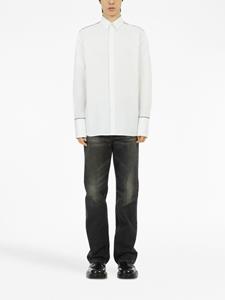 Ferragamo Overhemd met contrasterende afwerking - Wit
