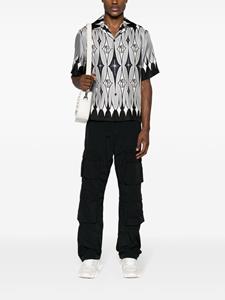 AMIRI argyle-print silk shirt - Zwart