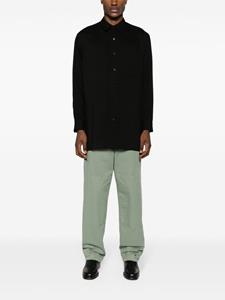 Yohji Yamamoto T-shirt met verlaagde schouders - Zwart