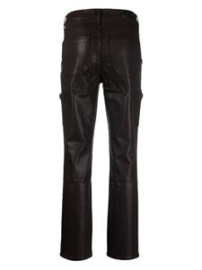 PAIGE logo-patch tapered trousers - Bruin