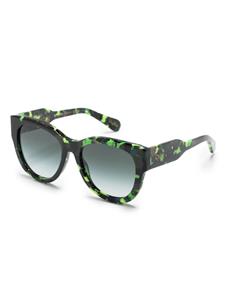 Chloé Eyewear camouflage-print cat eye-frame sunglasses - Groen
