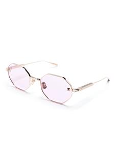Valentino Eyewear Rockstud geometric-frame sunglasses - Goud