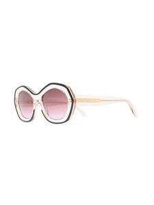 Marni Eyewear WLH zonnebril met dubbel montuur - Beige