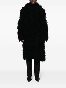 ANDREĀDAMO faux-fur belted coat - Zwart