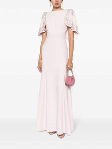 Jenny Packham Anemone maxi-jurk met kralen - Roze