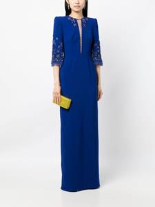 Jenny Packham Maxi-jurk verfraaid met stras - Blauw