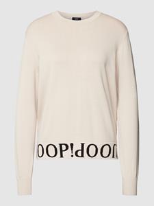 Joop! Gebreide pullover met labelzoom