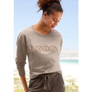 Vivance Sweatshirt ",Loungeshirt mit Rundhalsausschnitt", und Stickerei, Loungeanzug, Loungewear