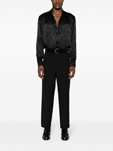 Versace lace long-sleeve shirt - Zwart