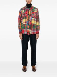 Polo Ralph Lauren patchwork flannel shirt - Blauw