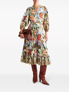 ETRO floral-print cotton blouse - Groen