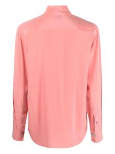 Ports 1961 front-tie silk shirt - Roze