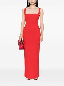 Solace London Joni jurk met vierkante hals - Rood