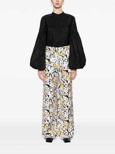 Lanvin floral wide-leg trousers - Wit